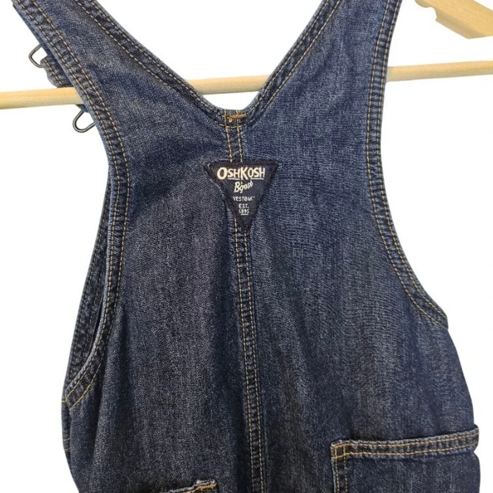 OshKosh B'gosh‎ Boys Plaid-Lined Denim Overalls | Retro Classic Style Size 4T